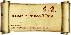 Ottmár Nikodémia névjegykártya